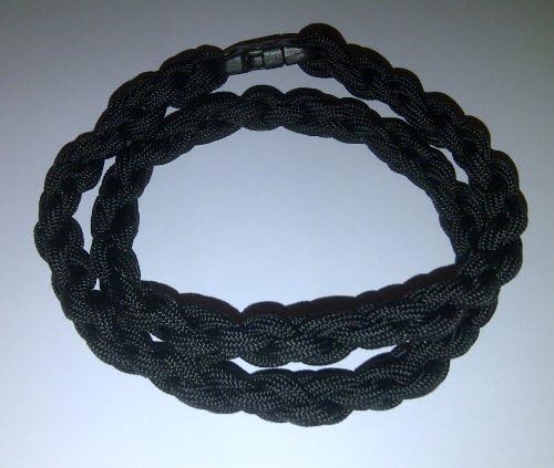Paracord Survival Necklace Black (18 inches)