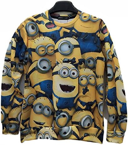 CHIC Hoodie Despicable Minions Cartoon Men 3D Sweatshirt Ladies Pullover (S)