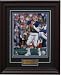 Jim Kelly Framed Buffalo Bills 8x10 Photo (Blue Jersey, Looking To Pass) with Nameplate