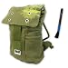 Olive Green Silk-Screened Canvas Backpack for your 7-10 ASUS Series Netbook ** Includes Brush Stick