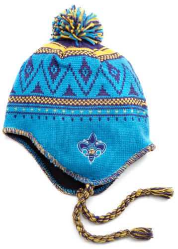 NBA Men's Tassel Knit Hat - Ke80Z, New Orleans Hornets, One Size, Blue/purple/yellow