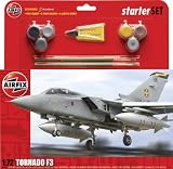Airfix A55301 Tornado F3 1:72 Scale Military Aircraft Category 3 Gift Set including paint glue & brushes