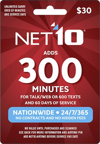 NET10 MINUTES, REFILL, TOP UP, RECHARGE, PREPAID 