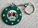 Bon Jovi Novelty $100 Poker Chip Keyring - Green