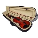 ViolinSmart Solid Wood Natural color 1/4 Size Violin with case and Accessories