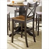 Cafe Collections 24" X Back Barstool in Acacia and Merlot