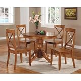 Cottage Oak 5 Piece Pedestal Dining Set