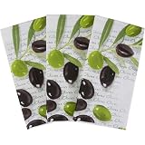 Olive Themed guest or buffet towels, pack of 12