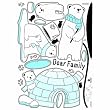 Reusable Decoration Wall Sticker Decal - Polar Bear Family