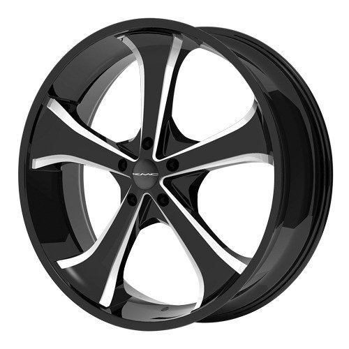 22x9.5 KMC SYNC (Gloss Black w/ Milled Accents) Wheels/Rims 5x127 (KM68022950338)