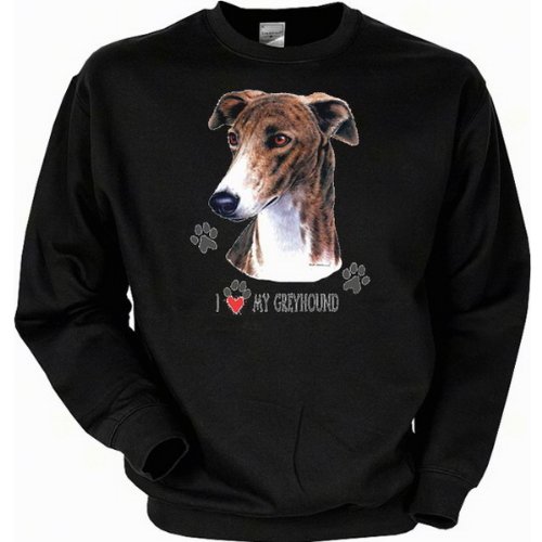 Windhund Hunde Rennen Greyhound Sweatshirt in schwarz