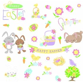 RoomMates RMK1138SCS Happy Easter Peel & Stick Wall Decals