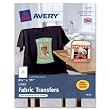 Avery Personal Creations InkJet Iron-On Dark T-Shirt Transfers, White, Five Sheets per Pack (03279)