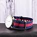 Clockwork Synergy® Classic Nylon Nato watch straps bands (18mm, Navy/Red)