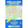 Ahrntal, Rieserferner Gruppe: Wanderkarte Tabacco 035. 1:25000: Valle Aurina - Vedrette di Ries. Steinhaus - Prettau Rein / Cadipietra - Predoi - Riva di Tures