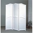 3-Panel White Wooden Room Divider Screen By Coaster Furniture