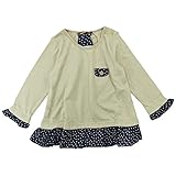 【H27年秋冬物】 nico hrat(ニコフラート) 綿レーヨン天竺裾ドット柄チュニック 110cm/BE NO.B-250762