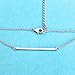 Beauniq Sterling Silver Bar Pendant Necklace, 16 Inches-18 Inches