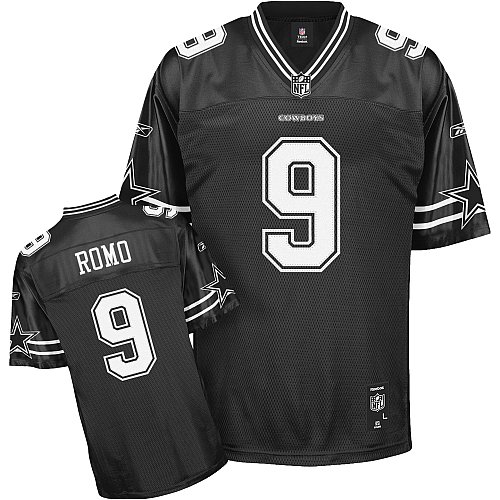 Tony Romo Dallas Cowboys 2008 NFL Black Shadow Stitched Premier Jersey