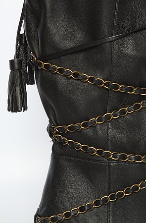80%20 The Bobbie Chain Gathered Hidden Wedge Boot in Black,Shoes for Women from 80%20
