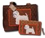 Claws Collection Needlepoint Westie Quilted Tote Bag Purse and Wallet Set QT-W-302