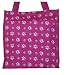 Designer Print Square Tote Bag - Raspberry Paw Design Square Tote Bag (Dog Print Tote) Raspberry with White Paw Prints