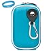 Light Blue Slim Edition Compact Digital Camera Carrying Case with Dual Zippered Opening and Removable Carbineer for Samsung Camera Model; ST93, ST95, ST90, ST65, ST30, ST700, PL170, PL120, WB210, PL210, SH100 + SumacLife TM Wisdom Courage Wristband