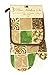 Authentic Kitchen Linens Set of Apron, Oven Mitt and Kitchen Towel - 100% Cotton (Floral)