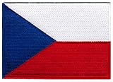 Czech Republic Flag Embroidered Patch Czechoslovakia Iron-On National Emblem Ceska