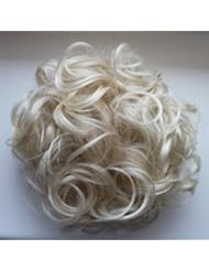 Beauty: PRETTYSHOP BUN Up Do Hair Piece Hair Ribbon Ponytail Extensions Draw String Scrunchy Scrunchie Curly or Messy Different Colors (bleach blonde #613 D2) - PRETTYSHOP