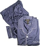 Big and Tall Navy and Burgundy Tricot Pajamas