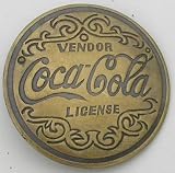 Solid Brass Coca Cola Coke Soda Vendor License Badge