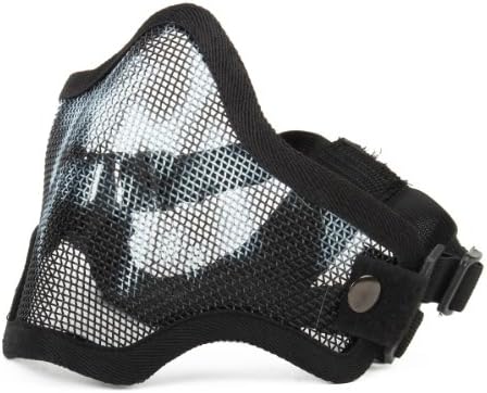 allske for War Game Tactical Steel Mesh Protective Mask (Black)