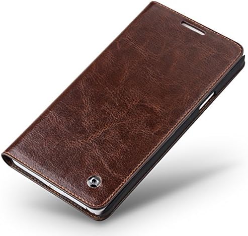 QAVANI Samsung Note 4 Premium Leather Phone Case - Genuine Leather Expresso Brown