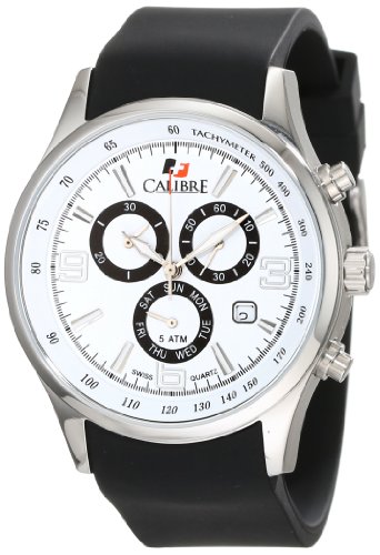 Calibre Men's SC-4M1-04-001 Mauler Stainless Steel Chronograph Tachymeter Day Date Watch