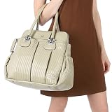 Chloe Heloise Beige Patent Leather Satchel