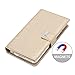 iPhone 6 Plus Case, iPhone 6S Plus Case, WINNETEK Premium Canvas Folio Flip iPhone 6 Plus Wallet Case Card Slots, Slim Fit Magnetic Closure Shockproof Bumper Case for iPhone 6 Plus, 6s Plus 5.5