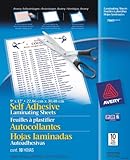 Avery Self-Adhesive Laminating Sheets, 9" x 12", Pack of 10 (73603)