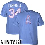  : Reebok Houston Oilers Earl Campbell Retired Legends Name & Number T-Shirt