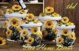 KITCHEN CANISTERS,4PC CANISTERS SUNFLOWER