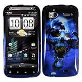 Blue Skull Snap-On Protector Hard Cover Case for HTC Sensation 4G (T-Mobile ....