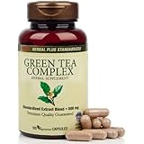 GNC Herbal Plus Green Tea Complex, 500mg, Vegetarian Capsules, 100 ea