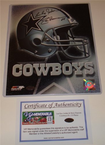 Lee Roy Jordan & Drew Pearson Dallas Cowboys Autographed/Hand Signed 8 x 10 Photo