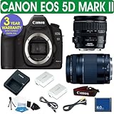 CANON EOS 5D MARK II DIGITAL CAMERA BODY + CANON 28-135 LENS + CANON 75-300 ....