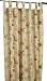 Fireside Floral Tab Top 160-Inch-by-84 Inch Patio Door Thermal Insulated Drapes, Linen
