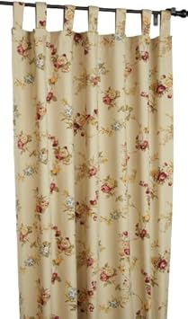 Fireside Floral Tab Top Thermal Insulated Drapes