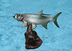 Taxidermy 12" Fiberglass Tarpon Statue