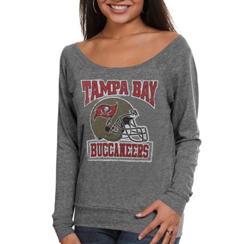 Junk Food Tampa Bay Buccaneers Women's Triblend Off Shoulder Raglan Sweatshirt