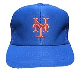 Vintage New York Mets Vintage MLB Adjustable Snapback Classic Trucker Mesh Hat Cap - Royal Blue