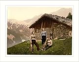 Champ���ry a woman of Champ���ry Valais Alps of Switzerland, c. 1890s, (XL) Library Image